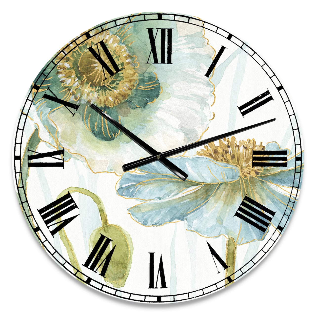 Designart 'My Greenhouse Cottage Flowers Ii Traditional Wall Clock
